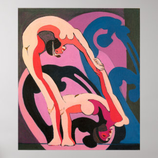 Affiches Akrobatenpaar Plastik