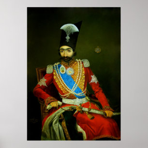 Affiches Al-Vacarme Shah Qajar, Shah de Nasser de Perse