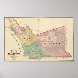 Affiches Alameda County map