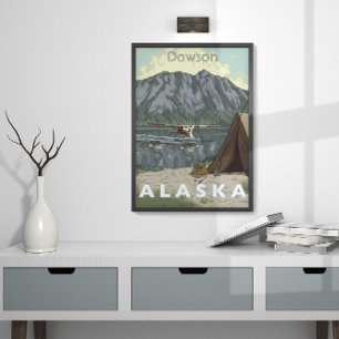 Affiches Alaska Bush Avion Et Pêche Voyage