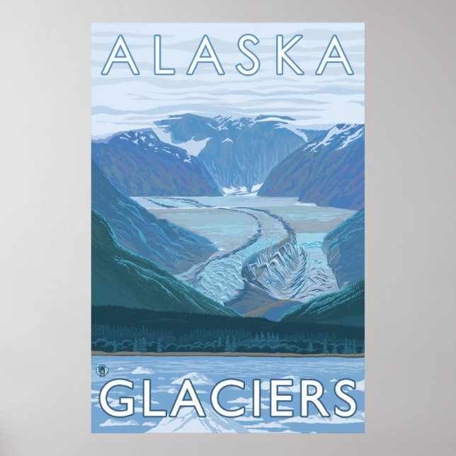 Affiches Alaska - Grande scène glaciaire (Devant)