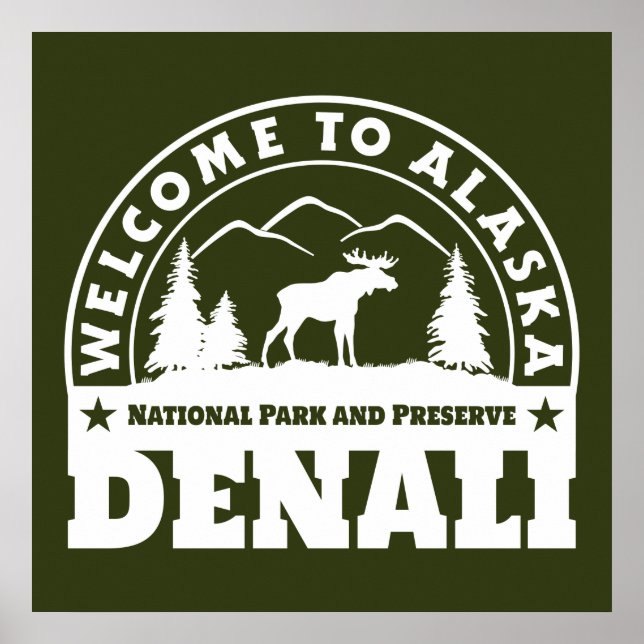 Affiches Alaska. Parc national et réserve de Denali (Devant)