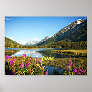 Affiches Alaska pittoresque, étiqueté