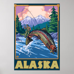 Affiches AlaskaFlly Fishing Scène