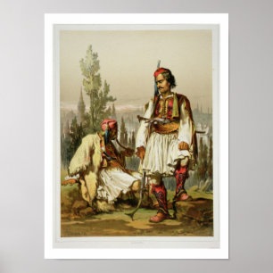 Affiches Albanais, mercenaires dans l'armée de tabouret,