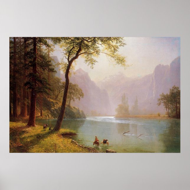 Affiches Albert Bierstadt, Kerns River Valley California (Devant)