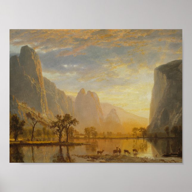 Affiches Albert Bierstadt - Vallée du Yosemite (Devant)