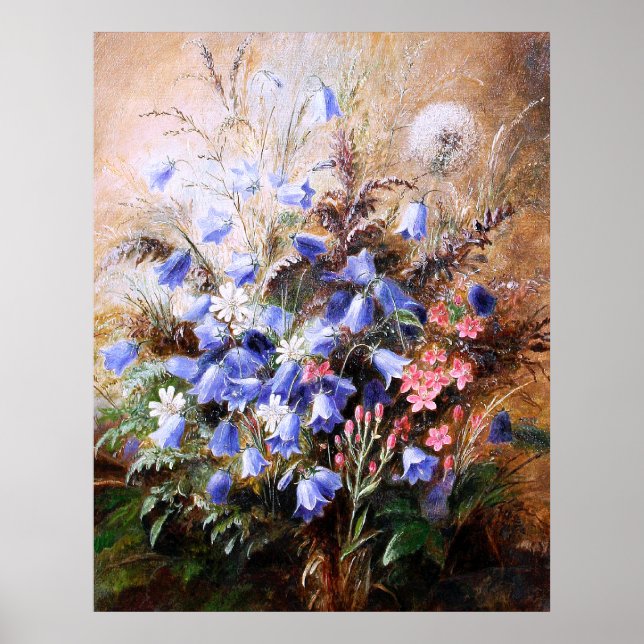 Affiches Albert Dürer Lucas : Harebells et Centaury (Devant)