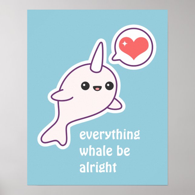 Affiches Albino Narwhal (Devant)