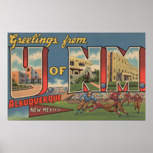 Affiches Albuquerque, Nouveau Mexique - université de