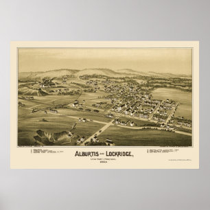 Affiches Alburtis et Lockridge, PA Carte panoramique - 1893