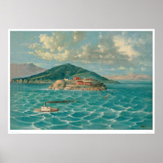 Affiches Alcatraz dans la baie de San Francisco (1856A)