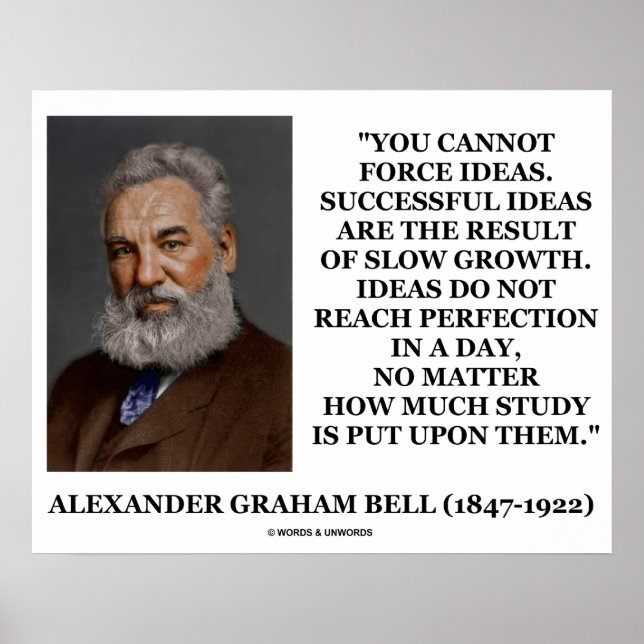Affiches Alexander Graham Bell Ne Peut Pas Forcer Les Idées (Devant)