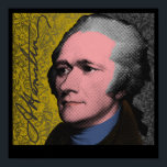 Affiches Alexander Hamilton Pop Art Portrait<br><div class="desc">Alexander Hamilton était l'un des Pères trouvés des États-Unis. Hamilton n'a jamais été président, cependant, il a été le premier secrétaire du Trésor américain et a été responsable des politiques économiques pendant l'administration de Washington. Hamilton ne s'est pas arrêté là, il a créé le Parti fédéraliste, la Garde côtière américaine...</div>