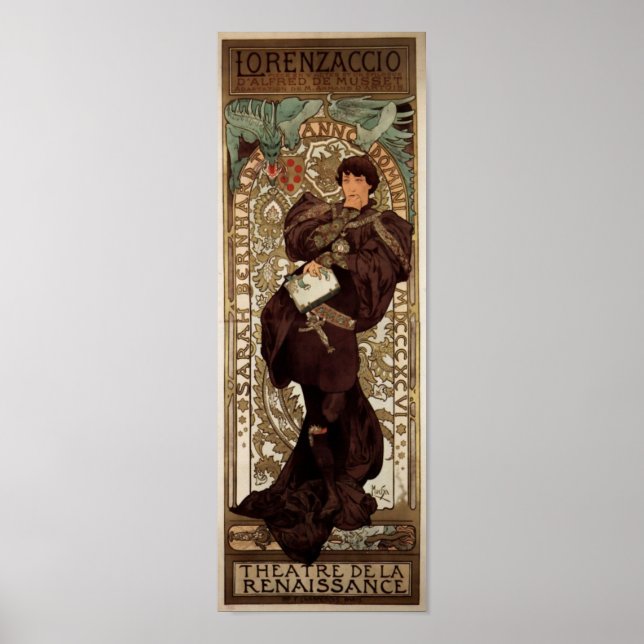 Affiches Alfons Mucha Lorenzaccio (Devant)