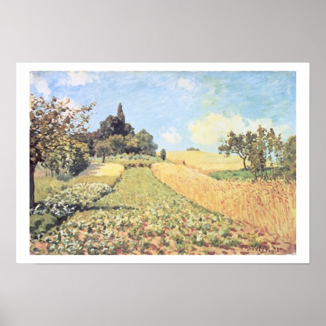 Affiches Alfred Sisley | Champ de blé (Devant)