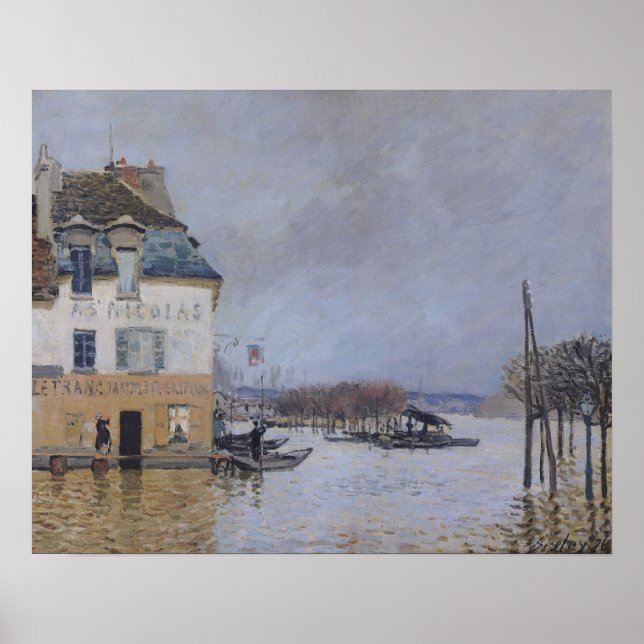 Affiches Alfred Sisley | Les inondations à Port-Marly (Devant)