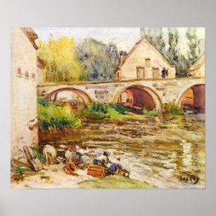 Affiches Alfred Sisley - Les linges de Moret