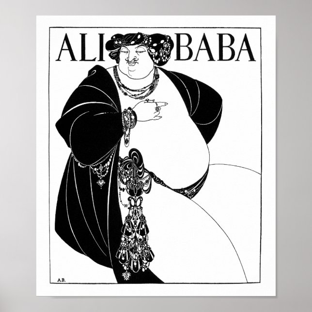 Affiches Ali Baba, Aubrey Beardsley (Devant)
