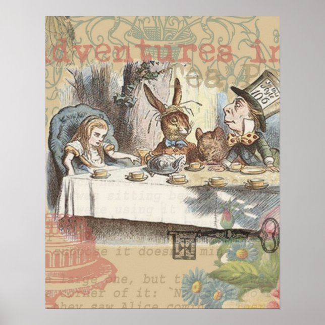 Affiches Alice au pays des merveilles Mad Tea Party Art (Devant)