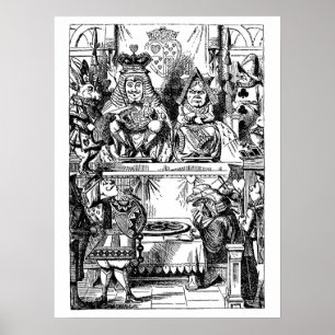 Affiches Alice au pays des merveilles vintage, Procès de la