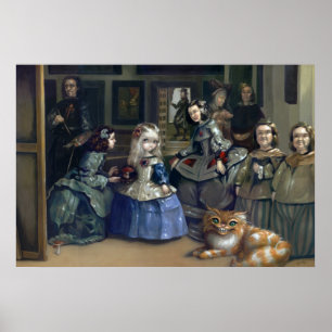 Affiches Alice et art de Las Meninas impriment le pays des