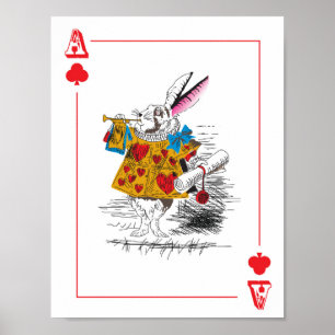 Affiches Alice in Wonderland - Large Playing Card - Rabbit