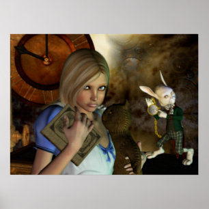 Affiches Alice & The White Rabbit Print