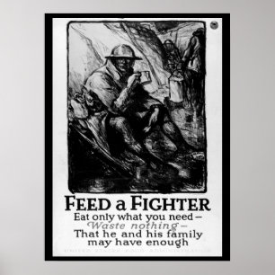 Affiches Alimenter un chasseur/ne manger que ce que vous_Wa