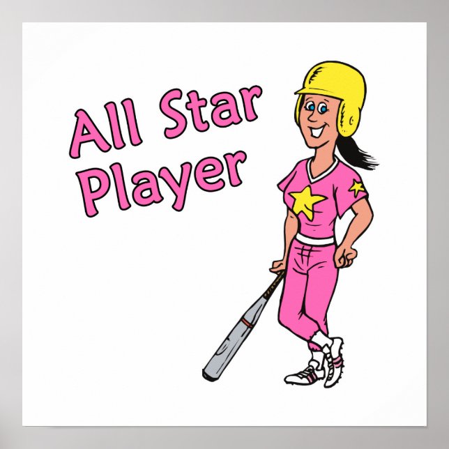 Affiches All Star Player - Girl (Devant)