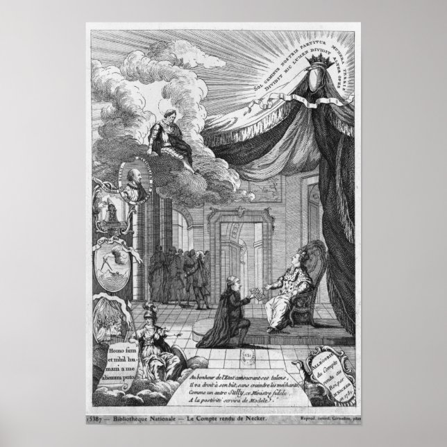 Affiches Allégation du rapport remis à Louis XVI (Devant)