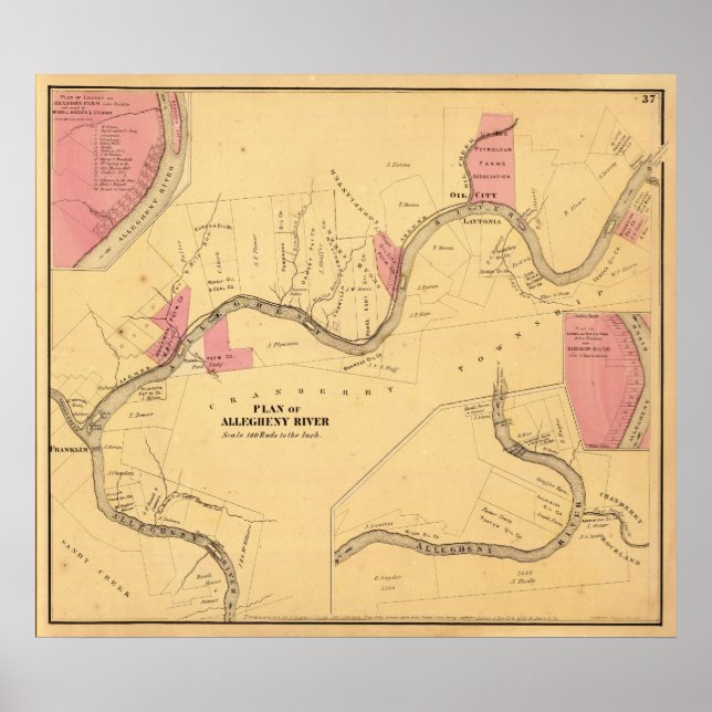 Affiches Allegheny River, PA (Devant)