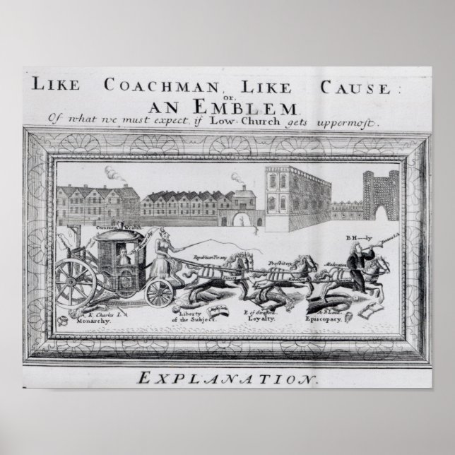 Affiches Allegory of the Dangers of Low Church (Devant)