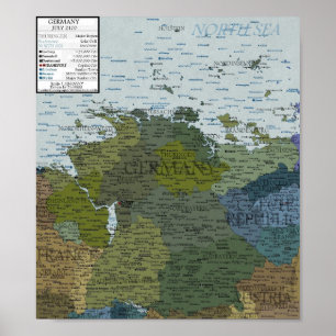 Affiches Allemagne - Hausse de 100 m du niveau de la mer