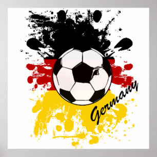 Affiches Allemagne soccer ballon splash artwork sport fan