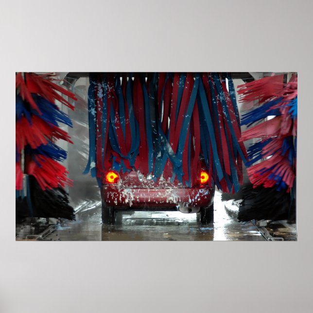 Affiches aller au lavage de voiture (Devant)