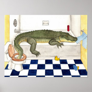 Affiches Alligator de baignoire