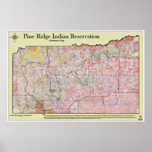 Affiches Allocations de réservation Pine Ridge (avec topogr