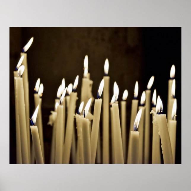 Affiches Allumer des bougies à l'église (Devant)