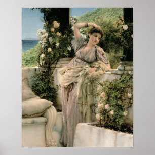 Affiches Alma-Tadema rose de mille de   "de tous les roses,