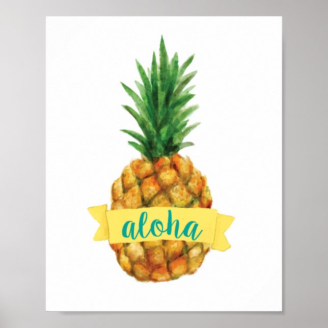 Affiches Aloha Pineapple Print (Devant)