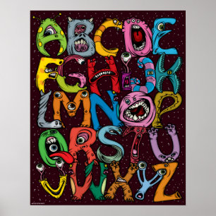 Affiches Alphabet Alien