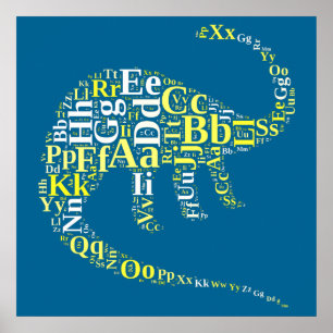 Affiches alphabet Dino