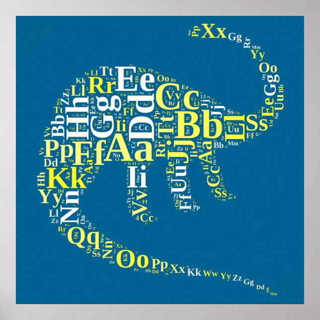 Affiches alphabet Dino (Devant)