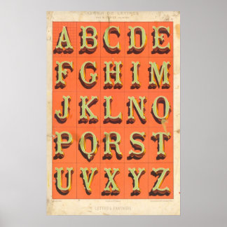 Affiches Alphabet (Lettres fantaisie)