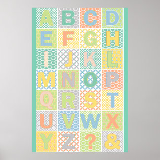Affiches Alphabet moderne
