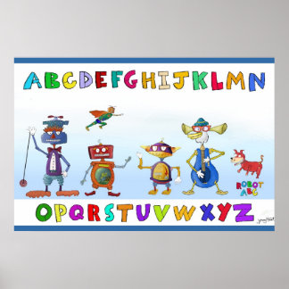 Affiches Alphabet robotique par Jerry Hunt
