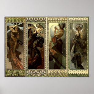 Affiches Alphonse Mucha Art Nouveau Femme Éblouissante #34