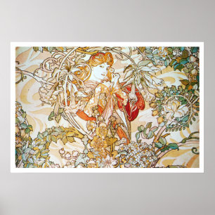 Affiches Alphonse Mucha. Femme A La Marguerite 1900