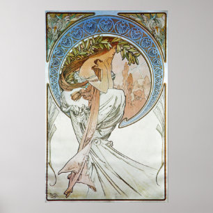 Affiches Alphonse Mucha. La Poesie/poésie, 1898